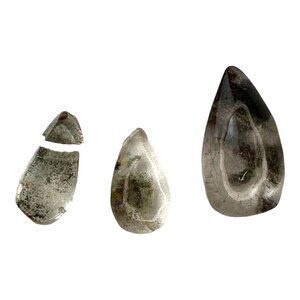 Unique Hand-Carved Phantom Quartz Crystal Ghost Tears NWOT